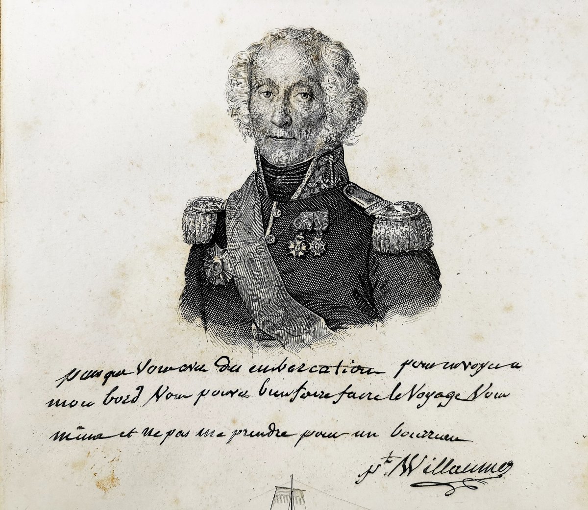 Portrait Of Jean-baptiste Philibert Willaumez—admiral Of The First Empire—amphisdrome Corvette-photo-1