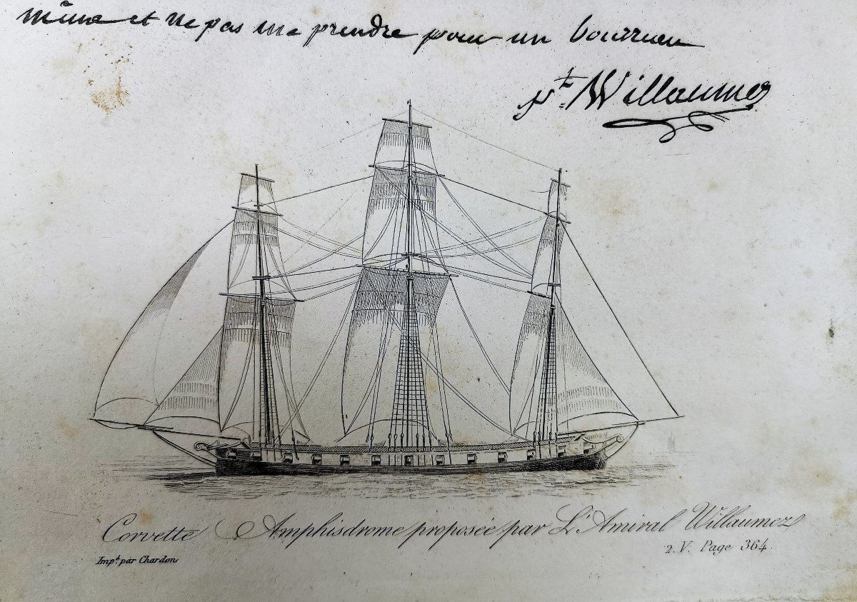 Portrait Of Jean-baptiste Philibert Willaumez—admiral Of The First Empire—amphisdrome Corvette-photo-2