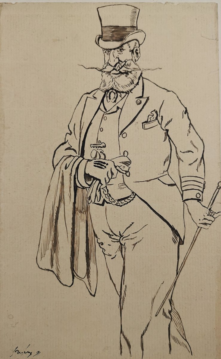 19th-century Satirical Pen-and-ink Drawing, Humorous Caricature, Before And After Stock Market-photo-4