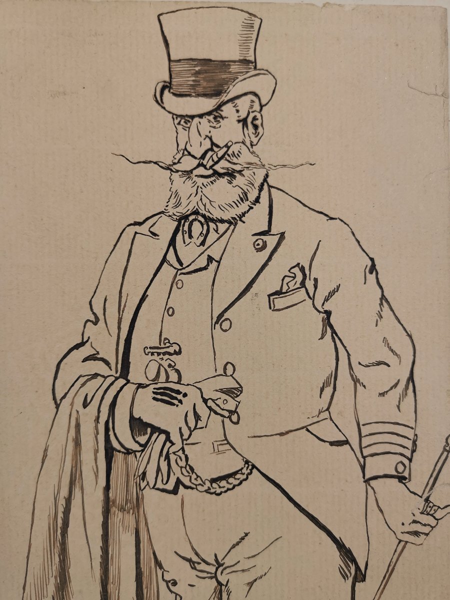 19th-century Satirical Pen-and-ink Drawing, Humorous Caricature, Before And After Stock Market-photo-1