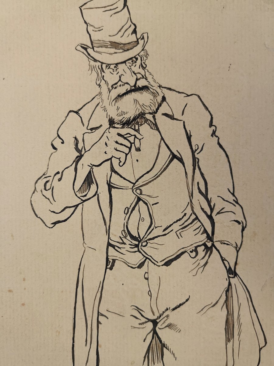 19th-century Satirical Pen-and-ink Drawing, Humorous Caricature, Before And After Stock Market-photo-4