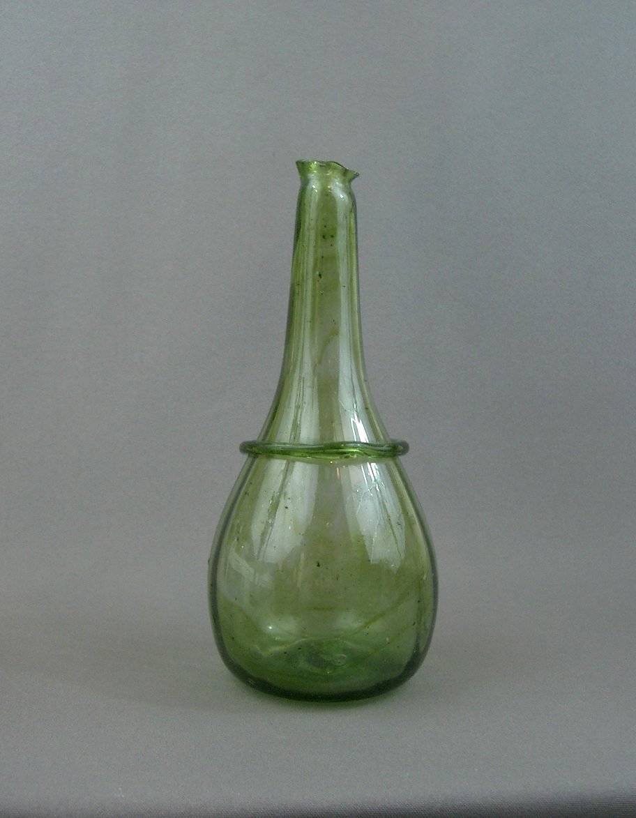 France XVIIth  Century, Apothecary  Blown Glass Bottle, Pharmacy Pot Or Flask-photo-2