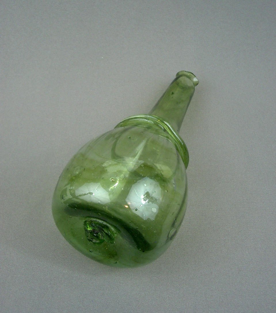 France XVIIth  Century, Apothecary  Blown Glass Bottle, Pharmacy Pot Or Flask-photo-3