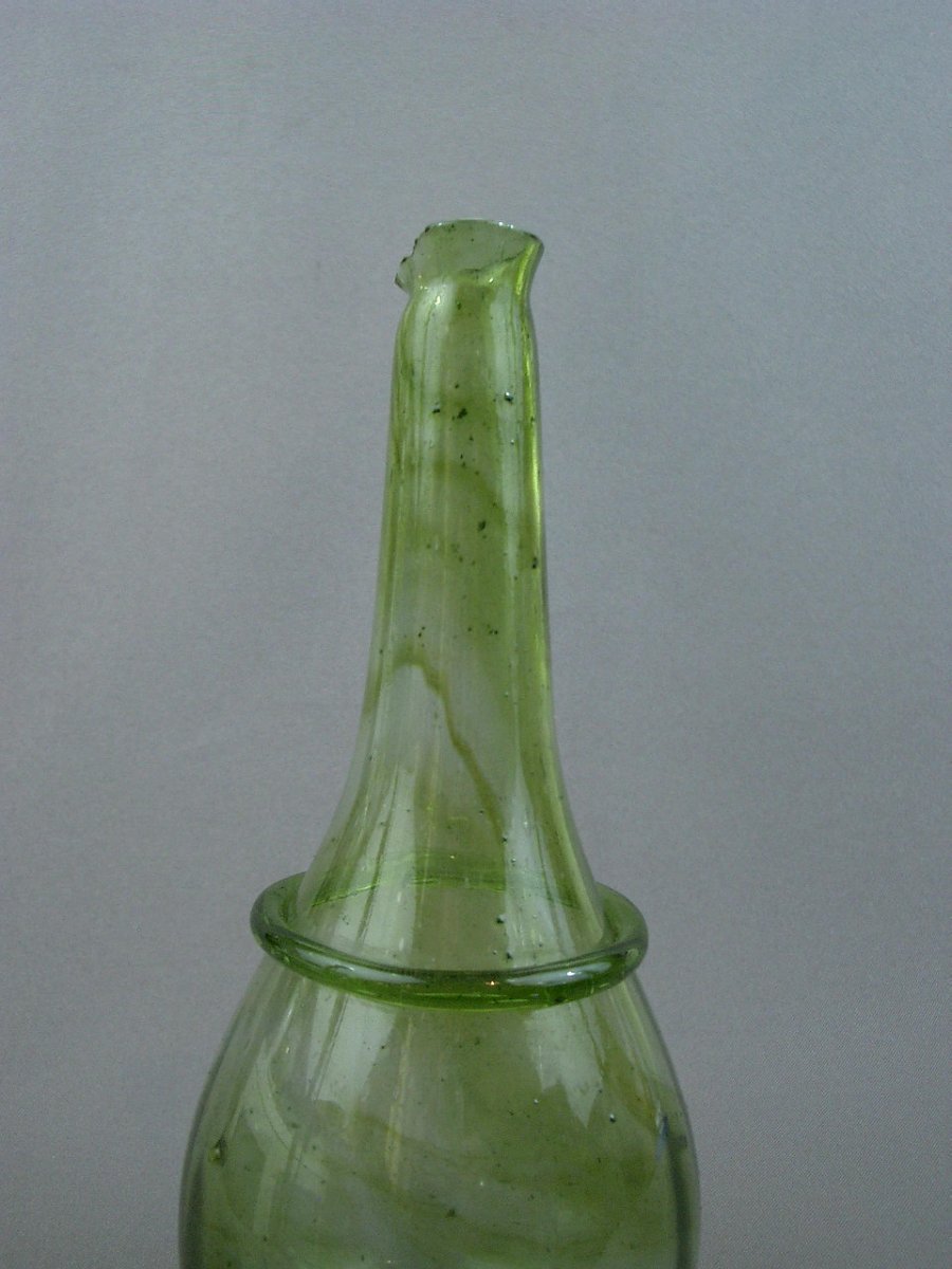 France XVIIth  Century, Apothecary  Blown Glass Bottle, Pharmacy Pot Or Flask-photo-6