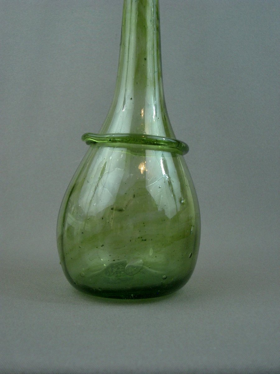 France XVIIth  Century, Apothecary  Blown Glass Bottle, Pharmacy Pot Or Flask-photo-7