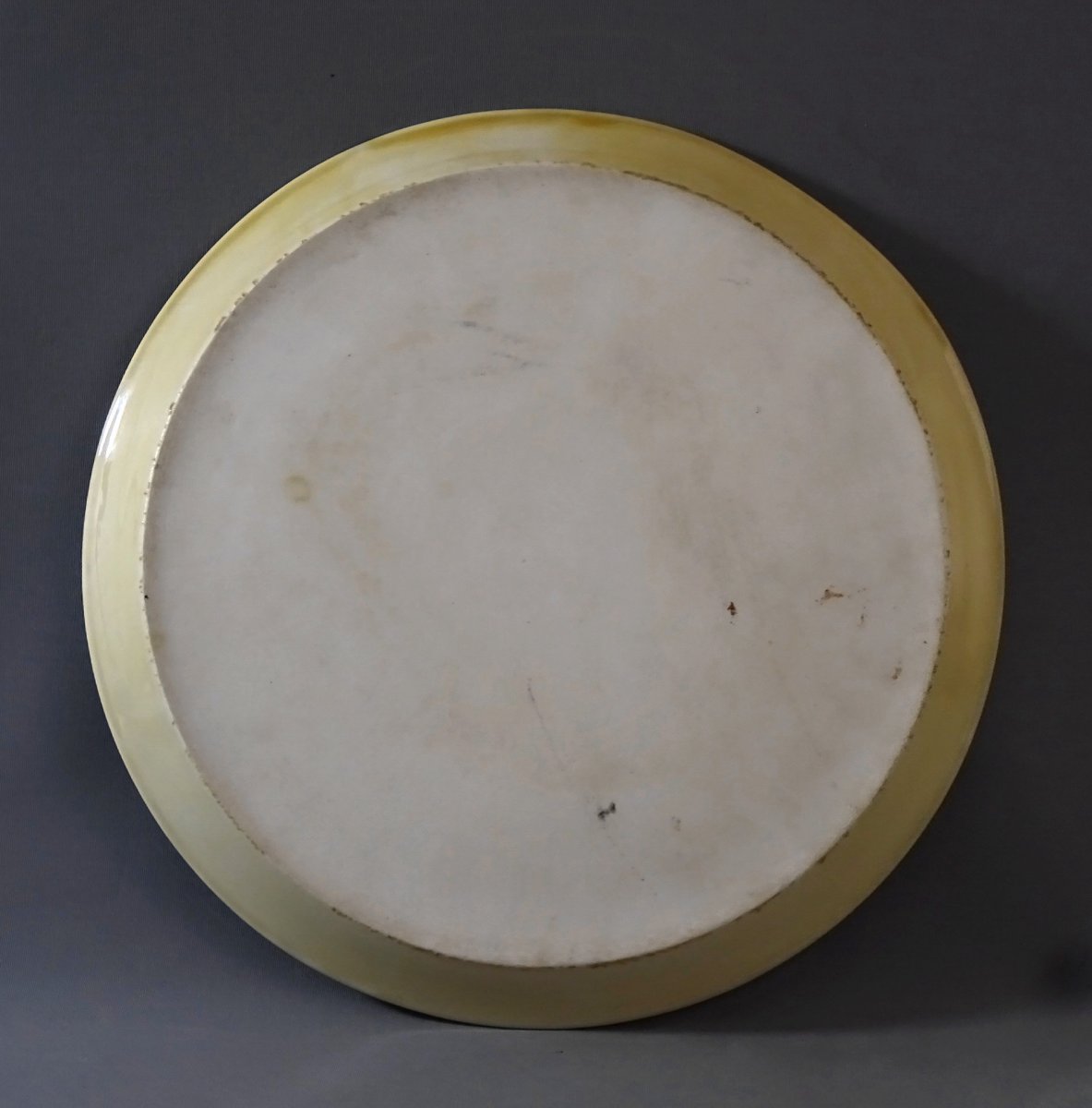 Albert Dammouse &agrave; Sevres, Important Plat d Epoque Art Nouveau &agrave; Decor de Paysage des Vosges-photo-4