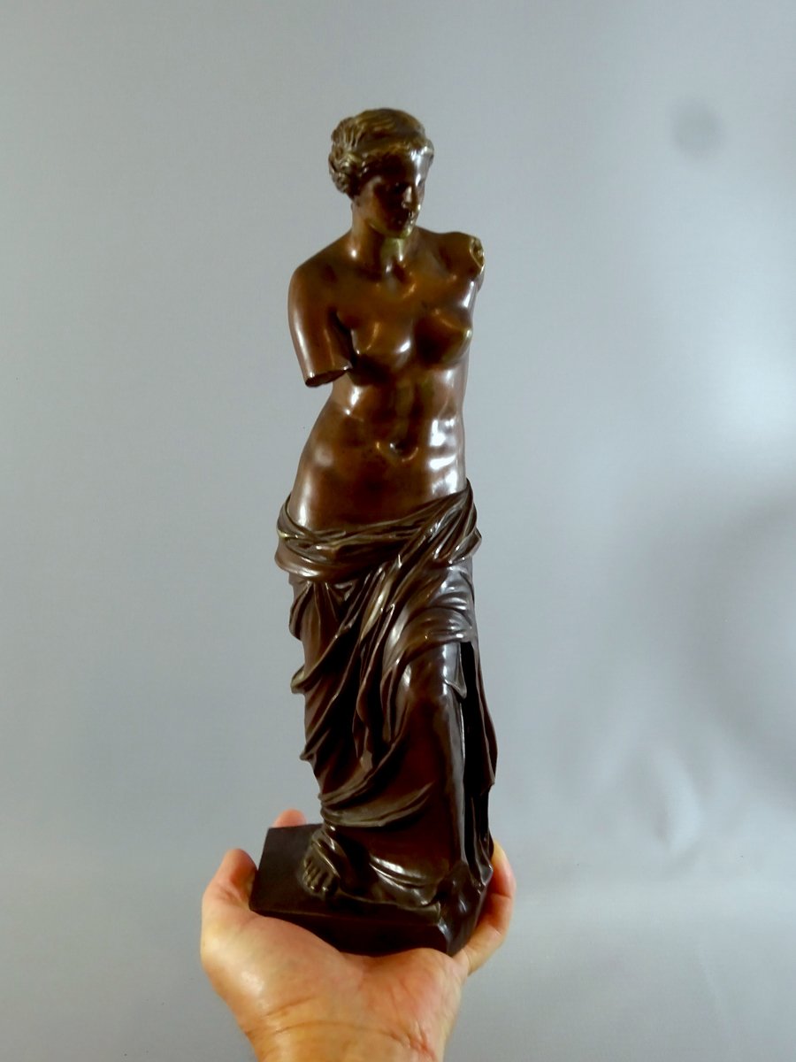 The Venus De Milo Sculpture, Beautiful Bronze Edition From 19th Century-photo-8