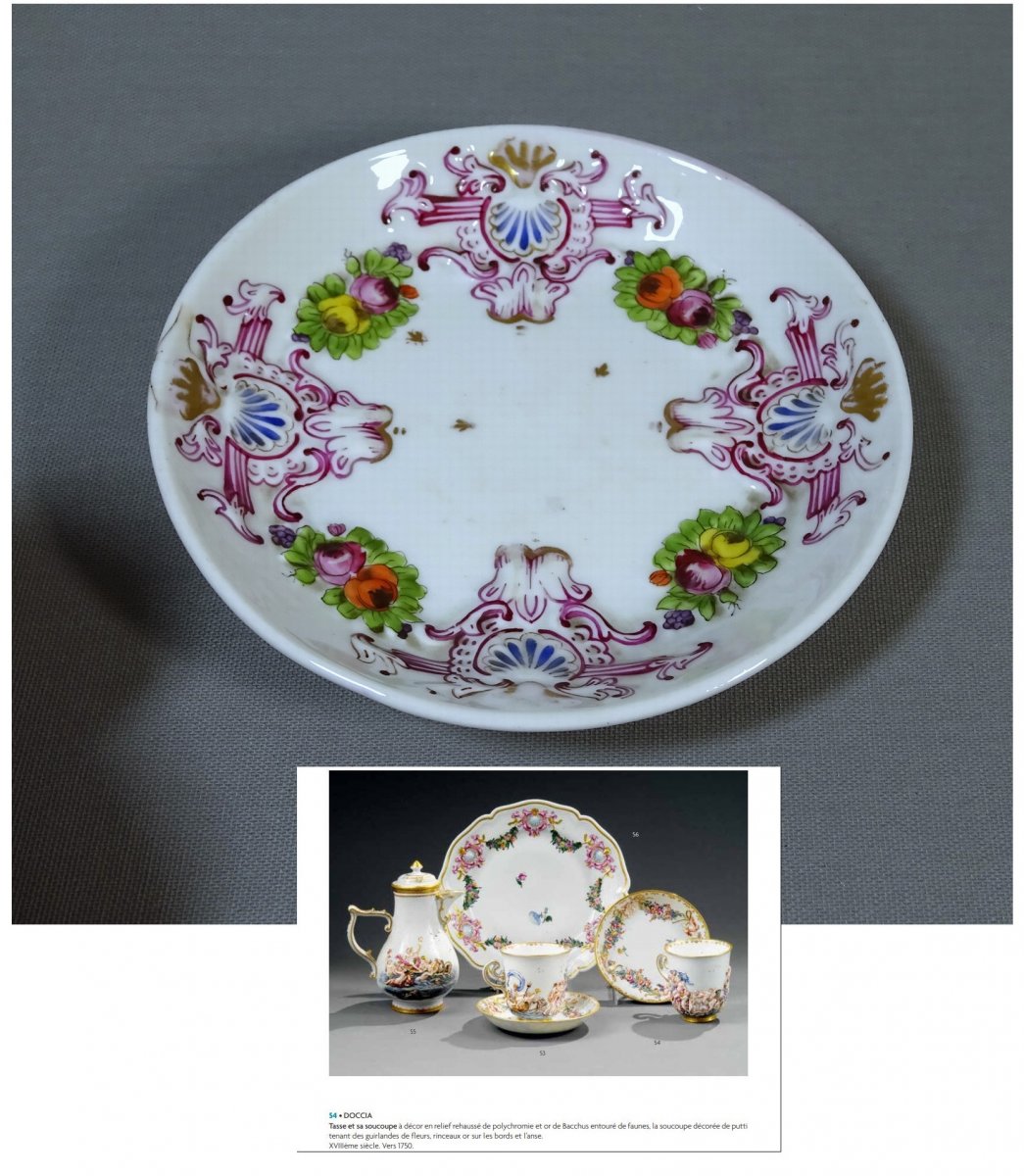  Italie Florence XVIIIeme Si&egrave;cle, Manufacture de Doccia, Marquis Carlo Ginori, Tasse &agrave; D&eacute;cor en Relief de Sc&egrave;nes &agrave; l&#039;Antique-photo-6