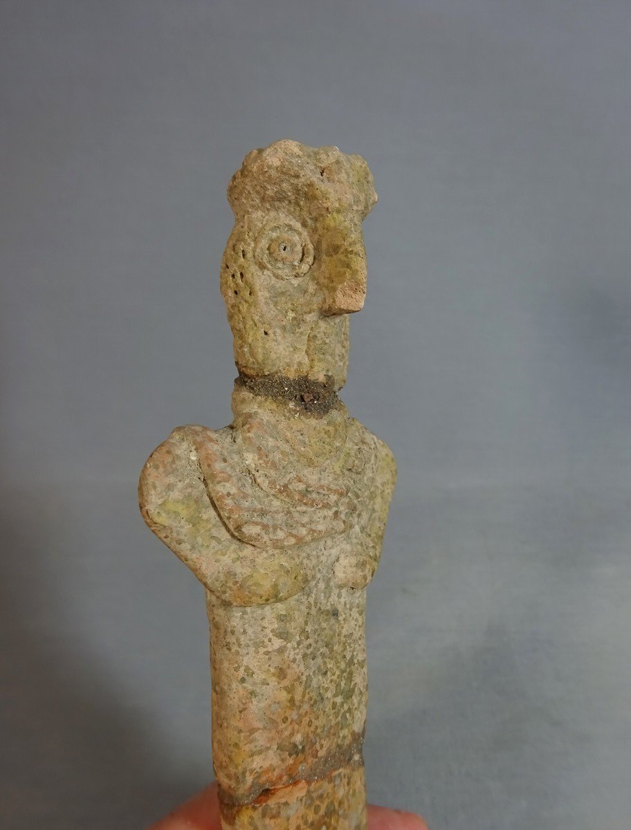Anthropomorphic Idol Statuette With Bird's Beak Adorned With A Necklace. Syro-hittite Art. End 2nd-beginning Of The 3rd Millennium Bc. J.-c.-photo-5