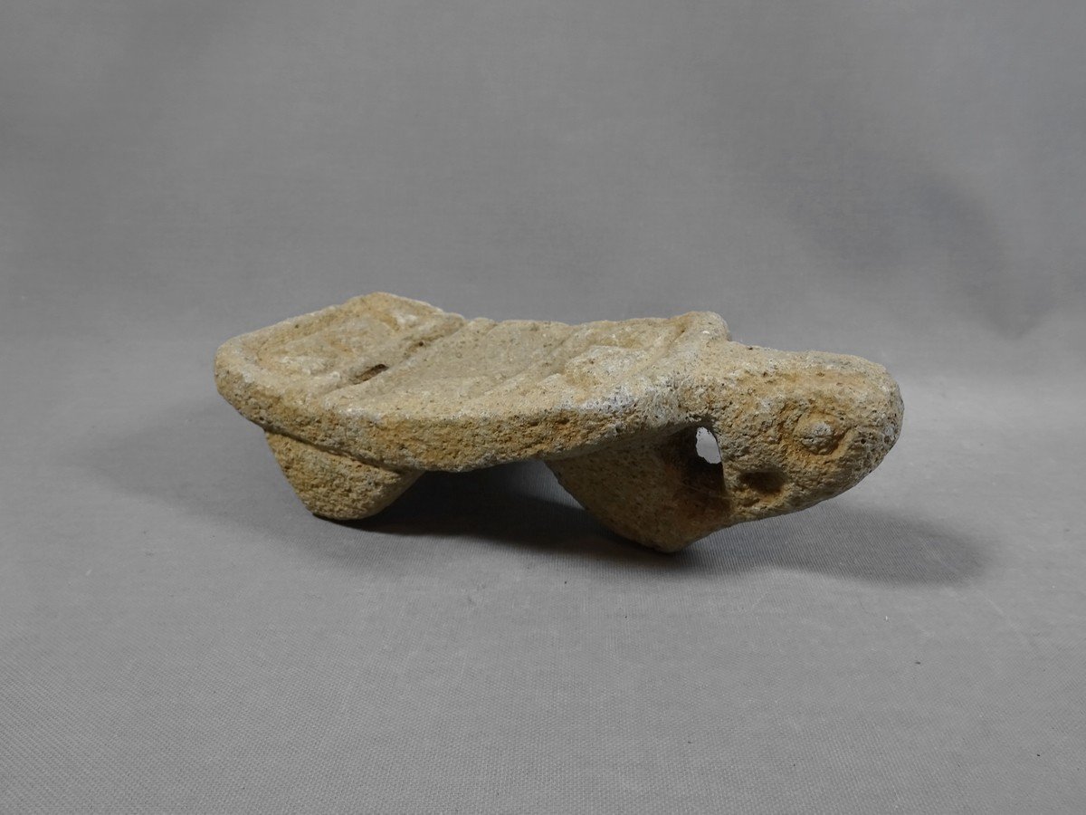 Mexico, Costa Rica Or Nicaragua, Small Metate Or Volcanic Stone Grindstone, 500 -1200 Ad J.-c.-photo-2