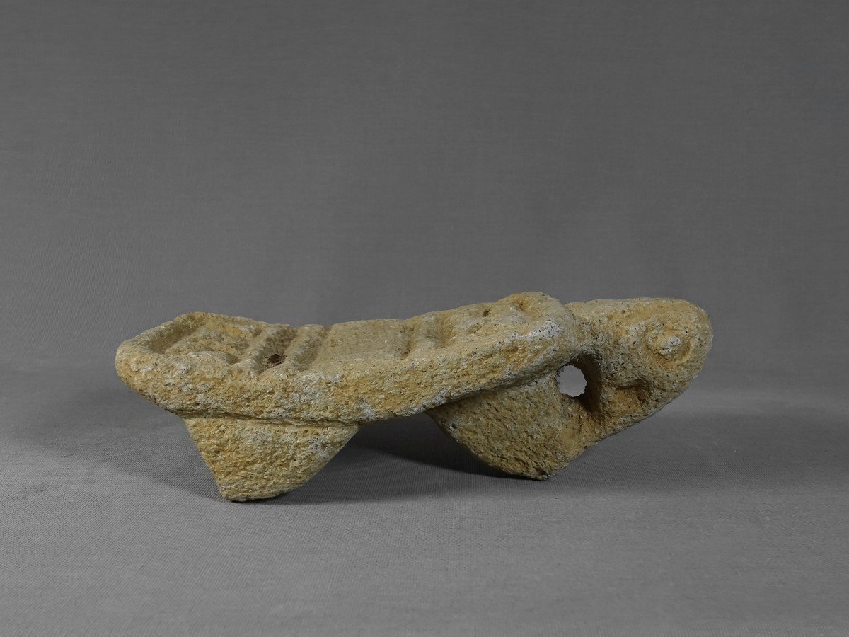 Mexico, Costa Rica Or Nicaragua, Small Metate Or Volcanic Stone Grindstone, 500 -1200 Ad J.-c.-photo-2