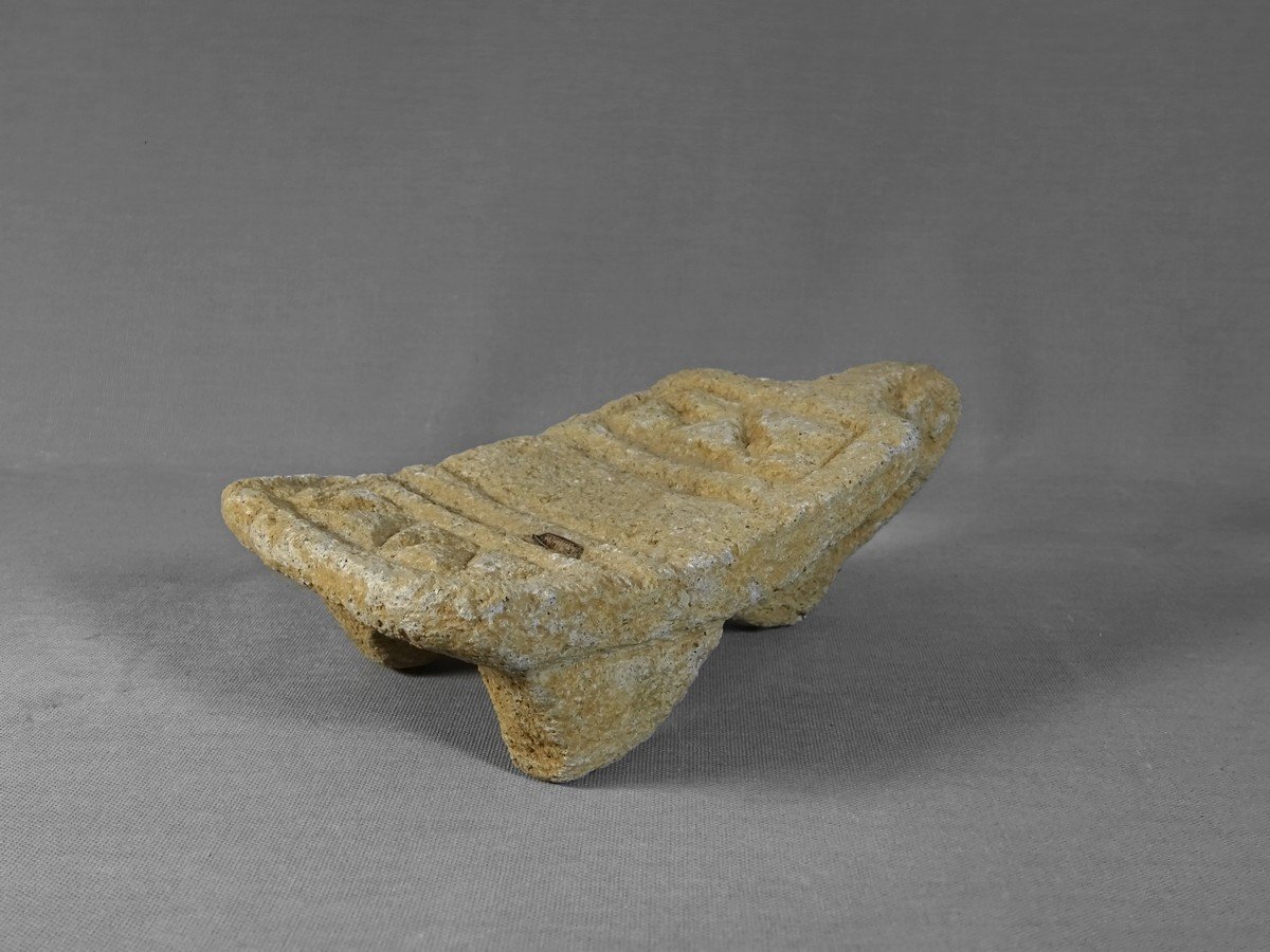 Mexico, Costa Rica Or Nicaragua, Small Metate Or Volcanic Stone Grindstone, 500 -1200 Ad J.-c.-photo-3