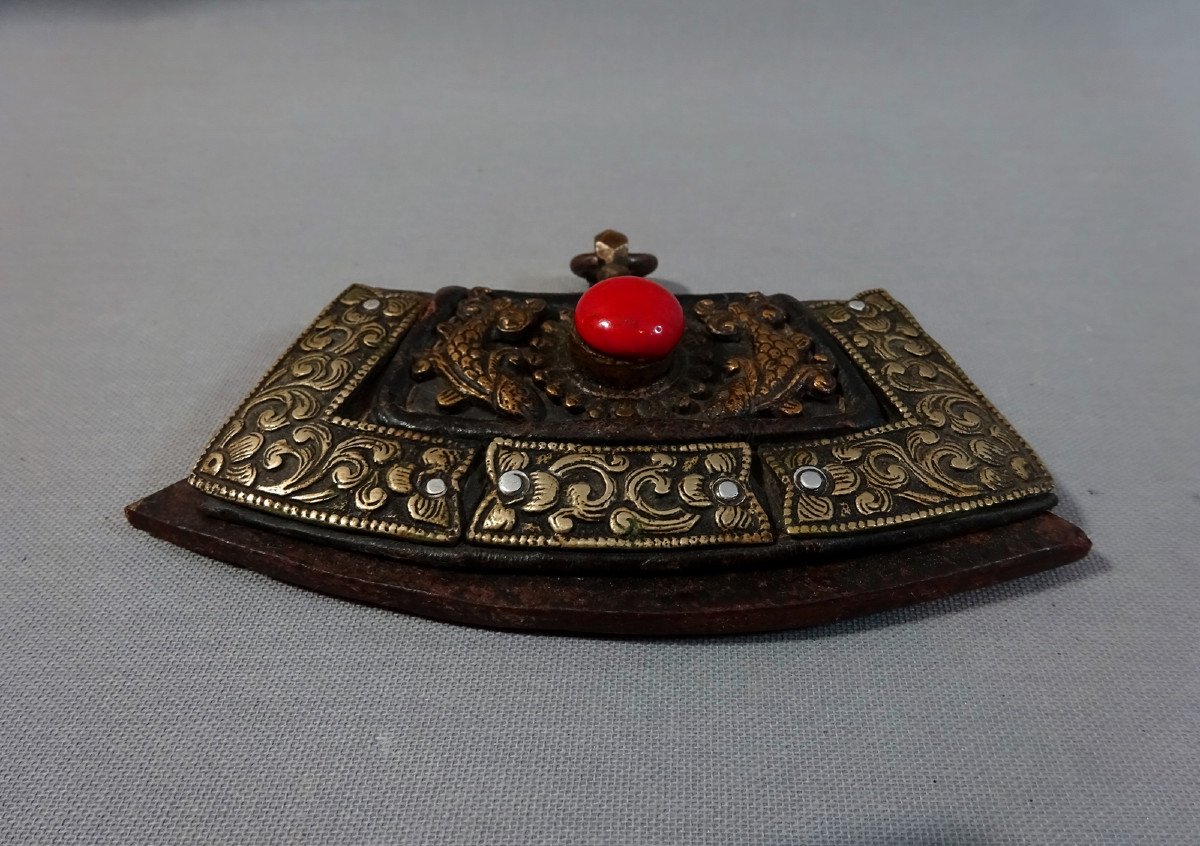 Tibetan Lighter, India Tibet XIXth Century, With Flint And Etoupe Pocket-photo-3