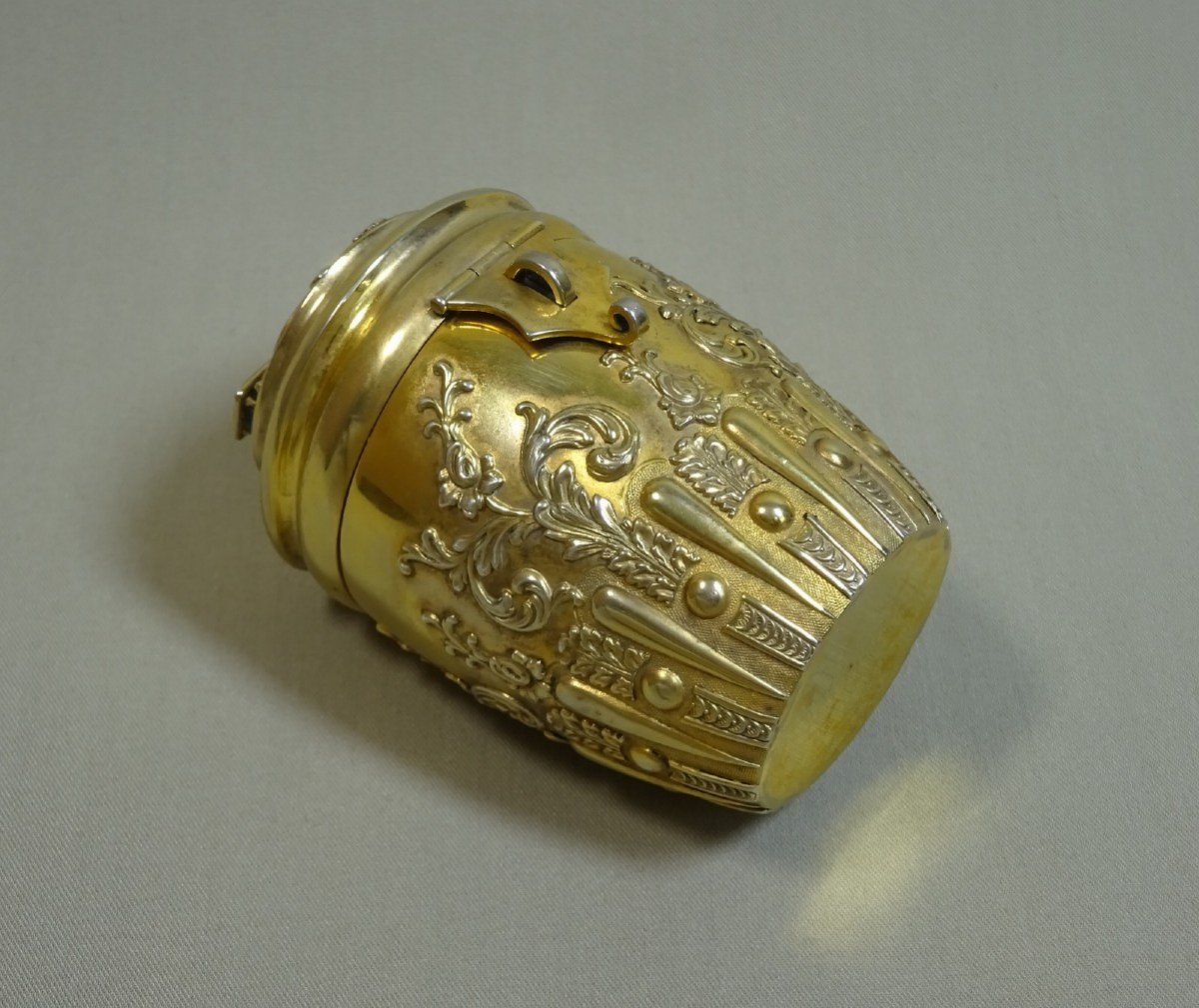 Faberg&eacute; De l&#039;Atelier, Tirelire En Argent &amp; Vermeil, Pi&egrave;ce d&#039;Orf&egrave;vrerie Russe Richement Ouvrag&eacute;e-photo-3