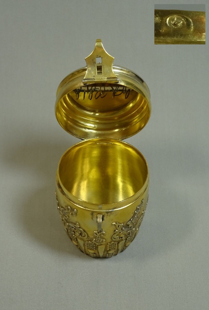 Faberg&eacute; De l&#039;Atelier, Tirelire En Argent &amp; Vermeil, Pi&egrave;ce d&#039;Orf&egrave;vrerie Russe Richement Ouvrag&eacute;e-photo-5