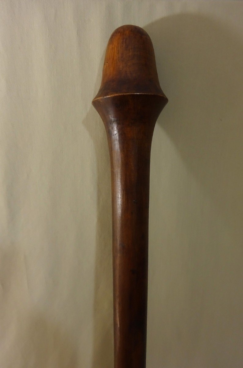 Old Kanak Headbreaker, New Caledonia, Melanesia, Carved Hardwood, The Phallus Shaped Club Or Bell-photo-2