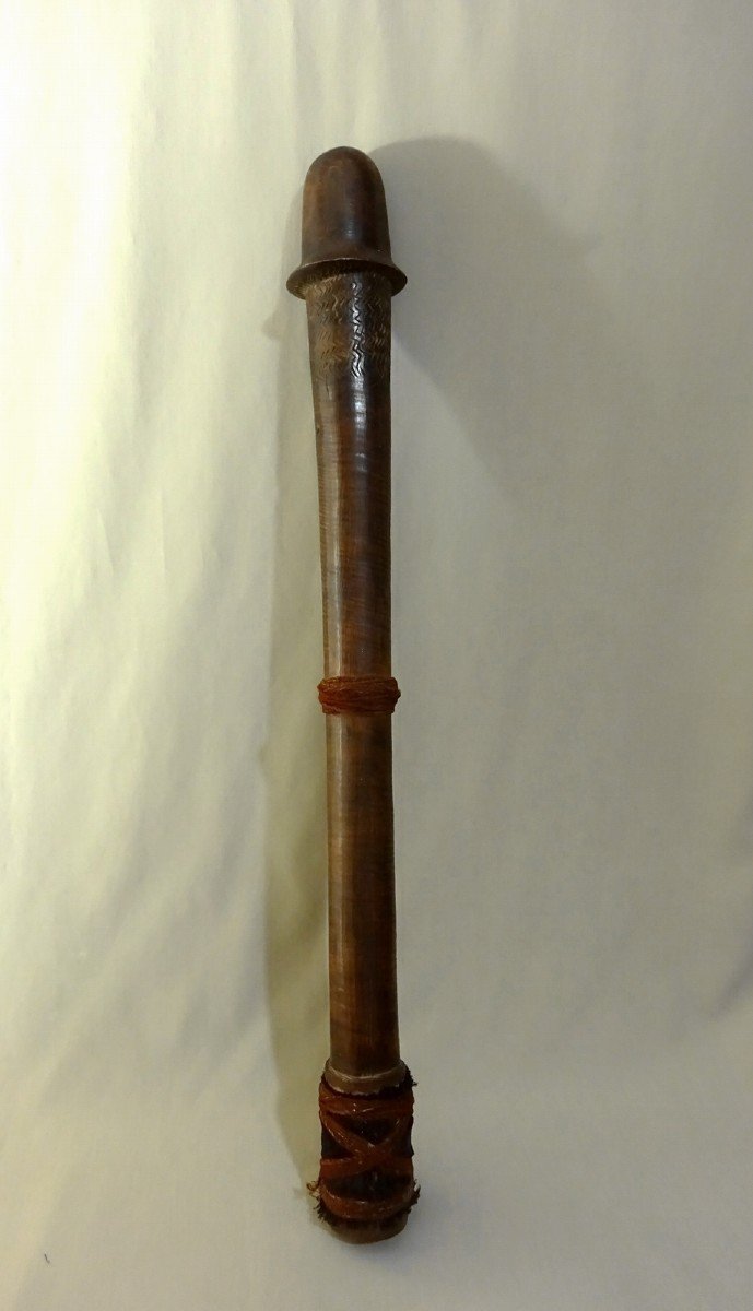 Old Kanak Headbreaker, New Caledonia, Melanesia, Carved Hardwood, The Phallus Shaped Club Or Bell-photo-2