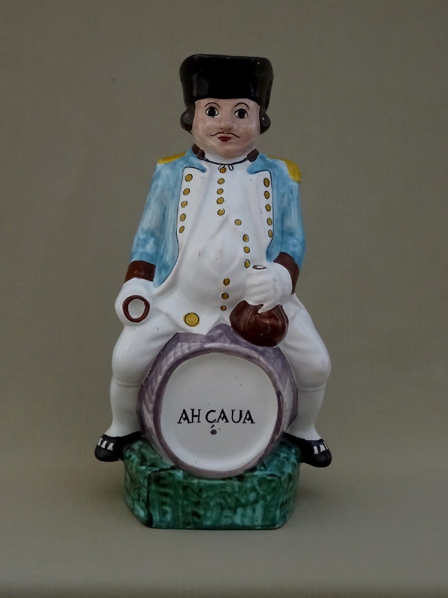 Northern Earthenware, Late 18th Century, Jacquot Jug, A Man On Horseback On A Barrel, Wearing A Bicorne With Revolutionary Cockade-photo-3