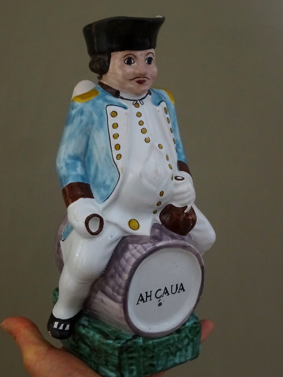 Northern Earthenware, Late 18th Century, Jacquot Jug, A Man On Horseback On A Barrel, Wearing A Bicorne With Revolutionary Cockade-photo-6
