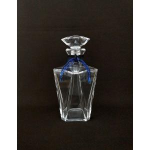 Baccarat, Art Deco Cut Crystal Carafe, Cognac Martell Cordon Bleu Model