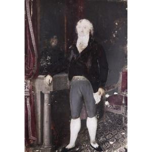 Pierre Charles Cior, Intimate Miniature On Ivory Depicting A Nobleman Or Aristocrat
