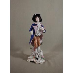 Galante Figurine, "the Little Gardener," 18th-century Style, Sitzendorf Manufactory (thuringia)