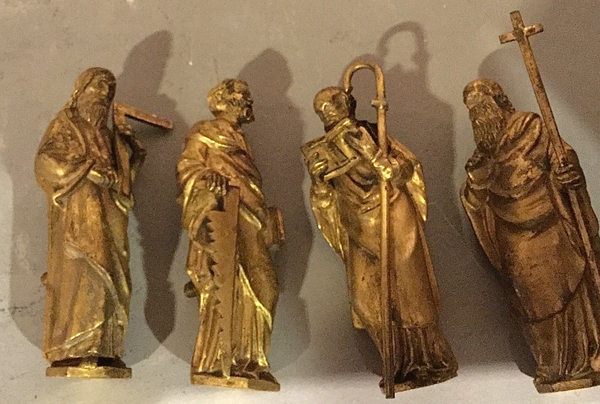 The Twelve Apostles In Gilt Bronze, Ancient Applications Of A Reliquary Hunt, 18th Century-photo-2