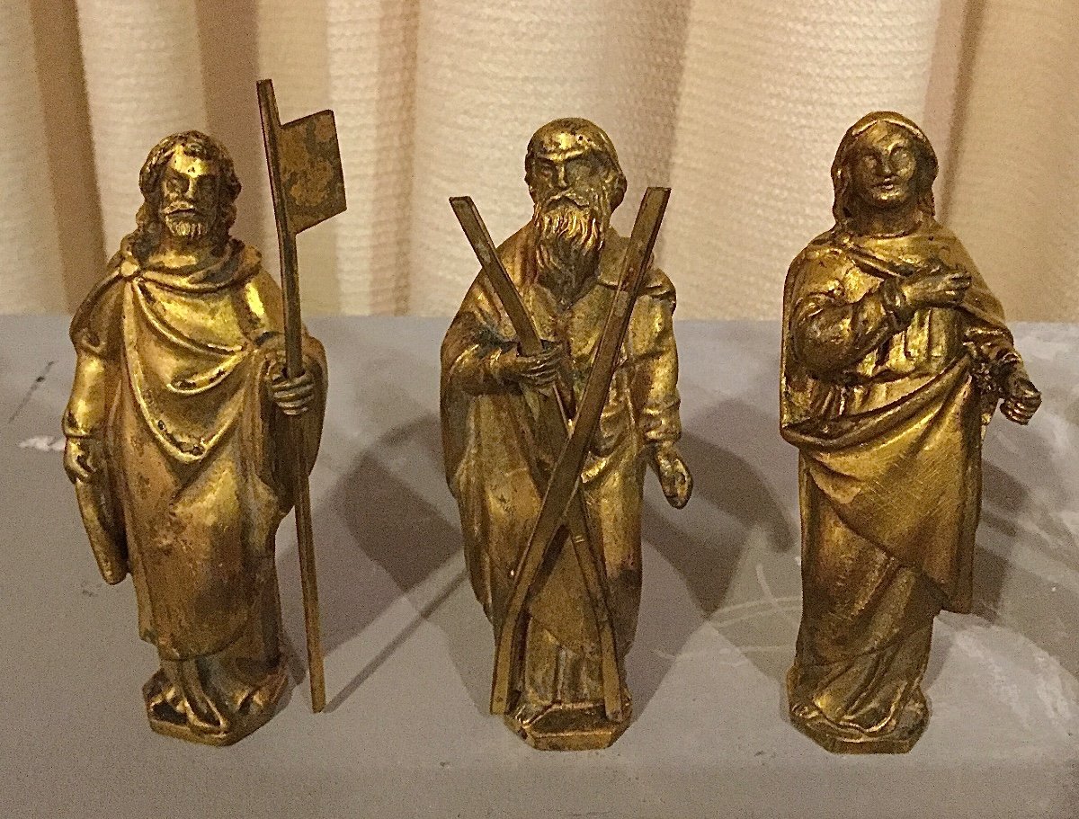 The Twelve Apostles In Gilt Bronze, Ancient Applications Of A Reliquary Hunt, 18th Century-photo-5