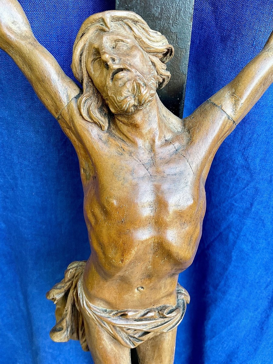 Crucifix ( Croix Staurotheque ) En Bois De Buis Et Bois ébène , Allemagne XVIIe-photo-7