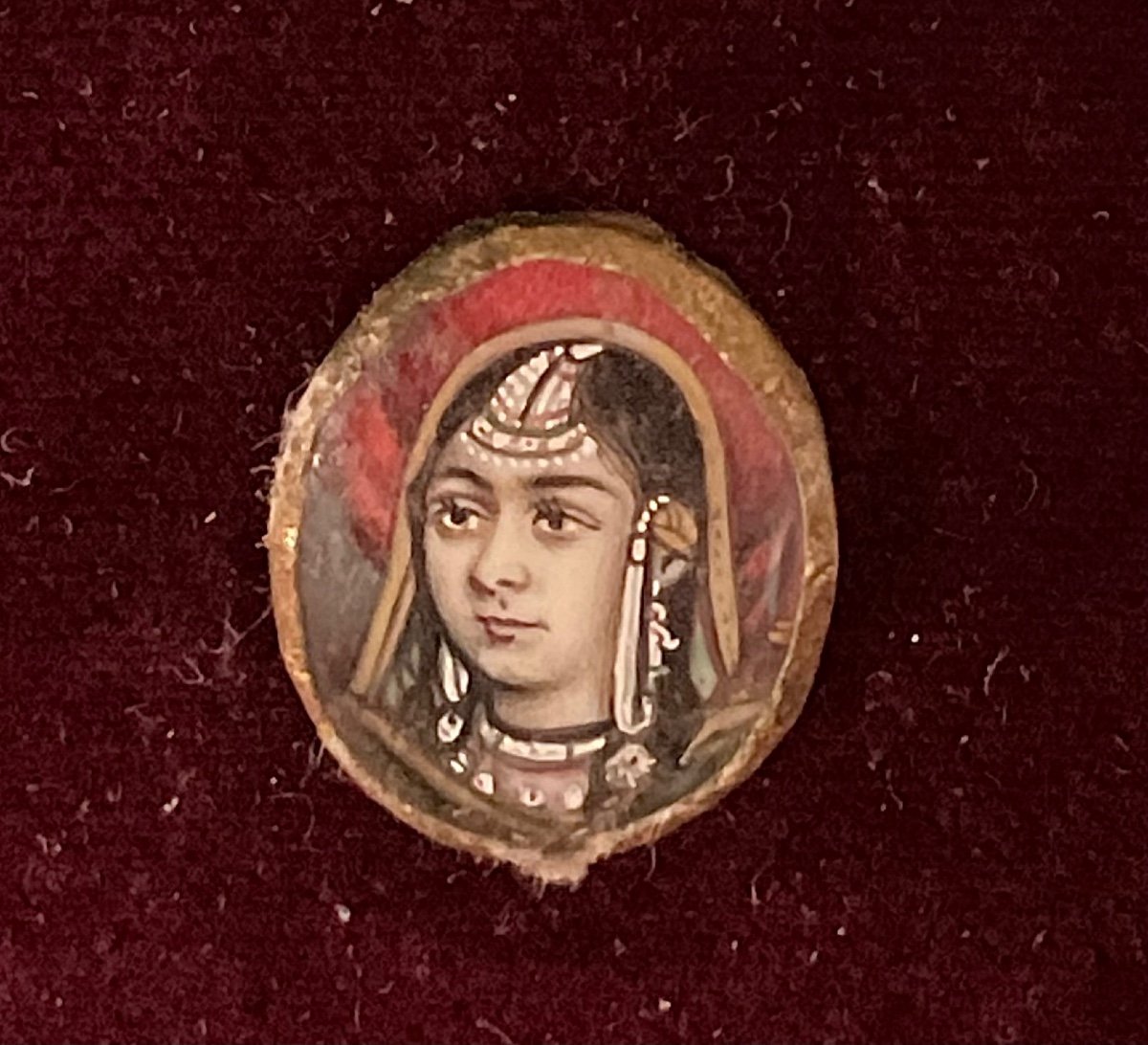 Seven Mughal Miniatures: Portraits Of Beghum Zeenat Mahal And His Family, 19th Century-photo-3
