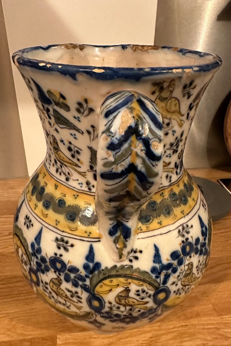 Large Jug Of Holy Water “talavera De La Reina”, Spanish Fayence, Early XIX.century-photo-1