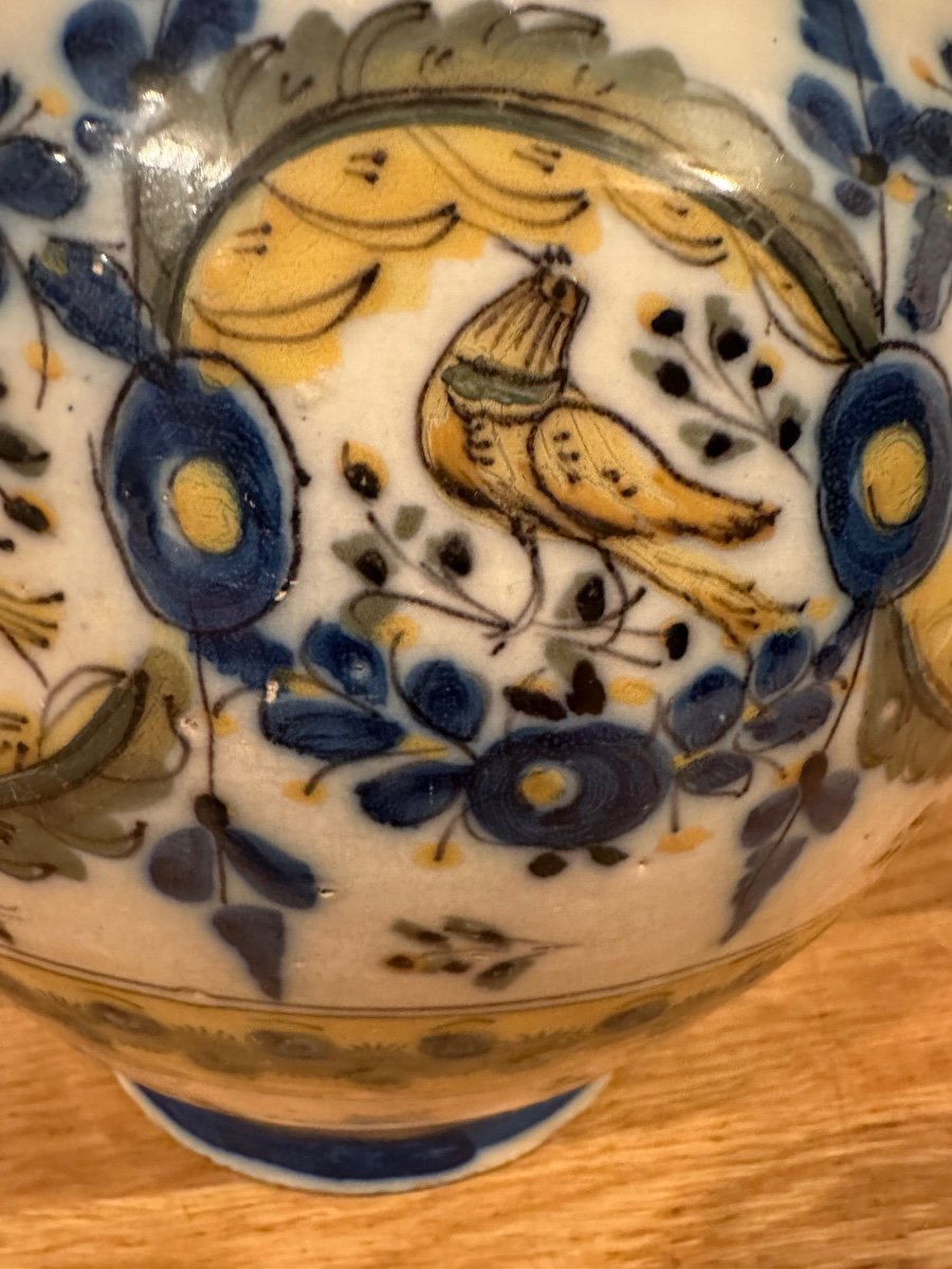 Large Jug Of Holy Water “talavera De La Reina”, Spanish Fayence, Early XIX.century-photo-2
