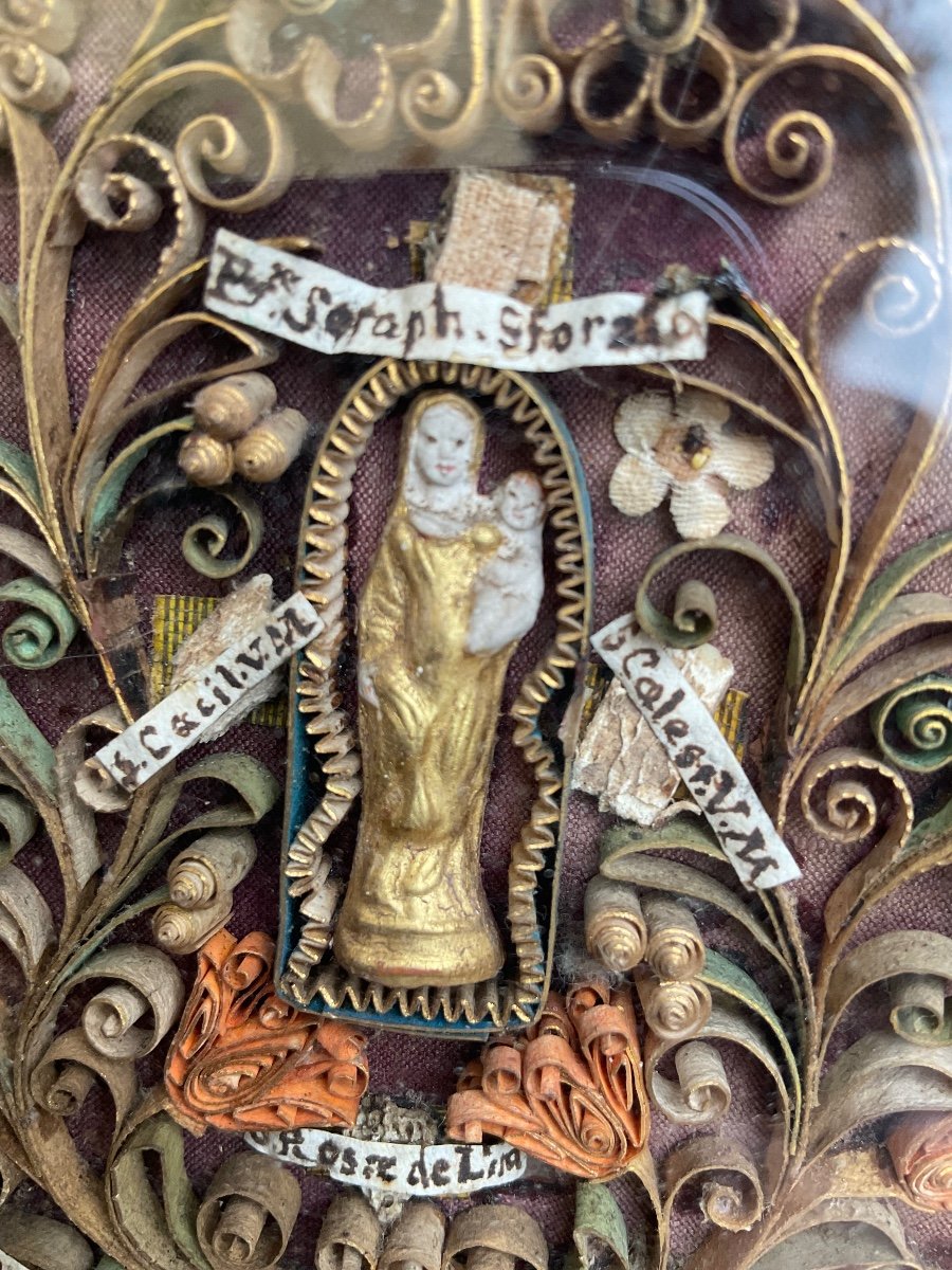 Reliquary -frame (relics Of Saints) , Carved Wood, Gilded, Italy, Late 17th Century-photo-4