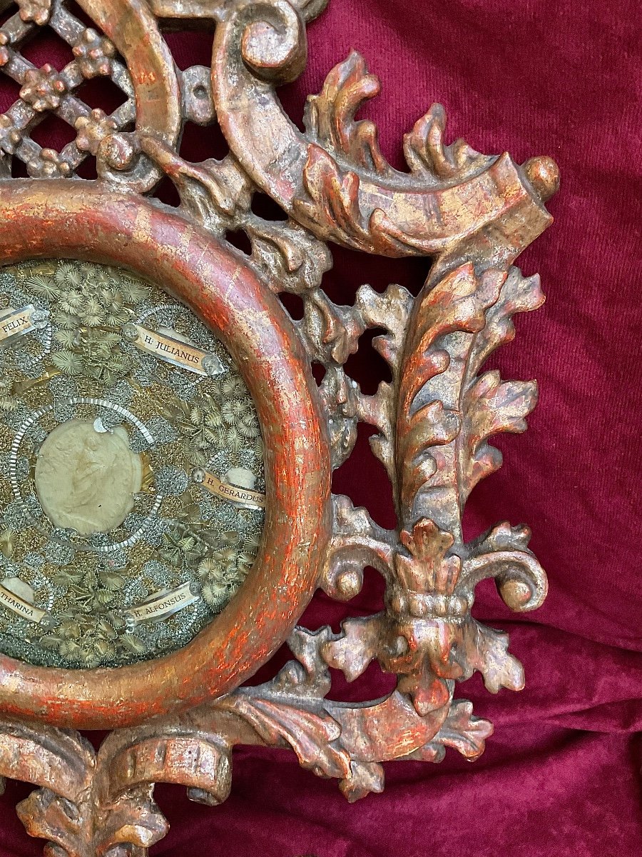 Monstrance-reliquary Of Six Saints And Martyr (ex Ossibus), Tyrol 18th Century -photo-4