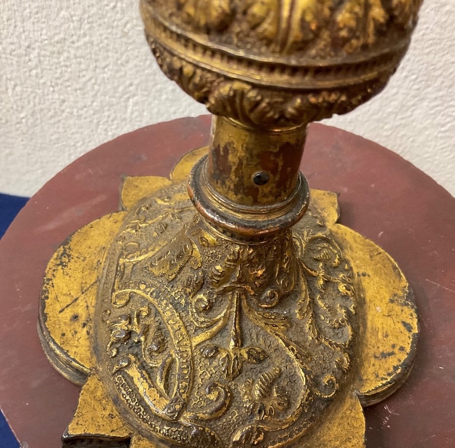 Monstrance- Reliquaire En Cuivre Doré  Anno 1551cachant Une Croix Reliquaire Byzantin (bronze)-photo-6