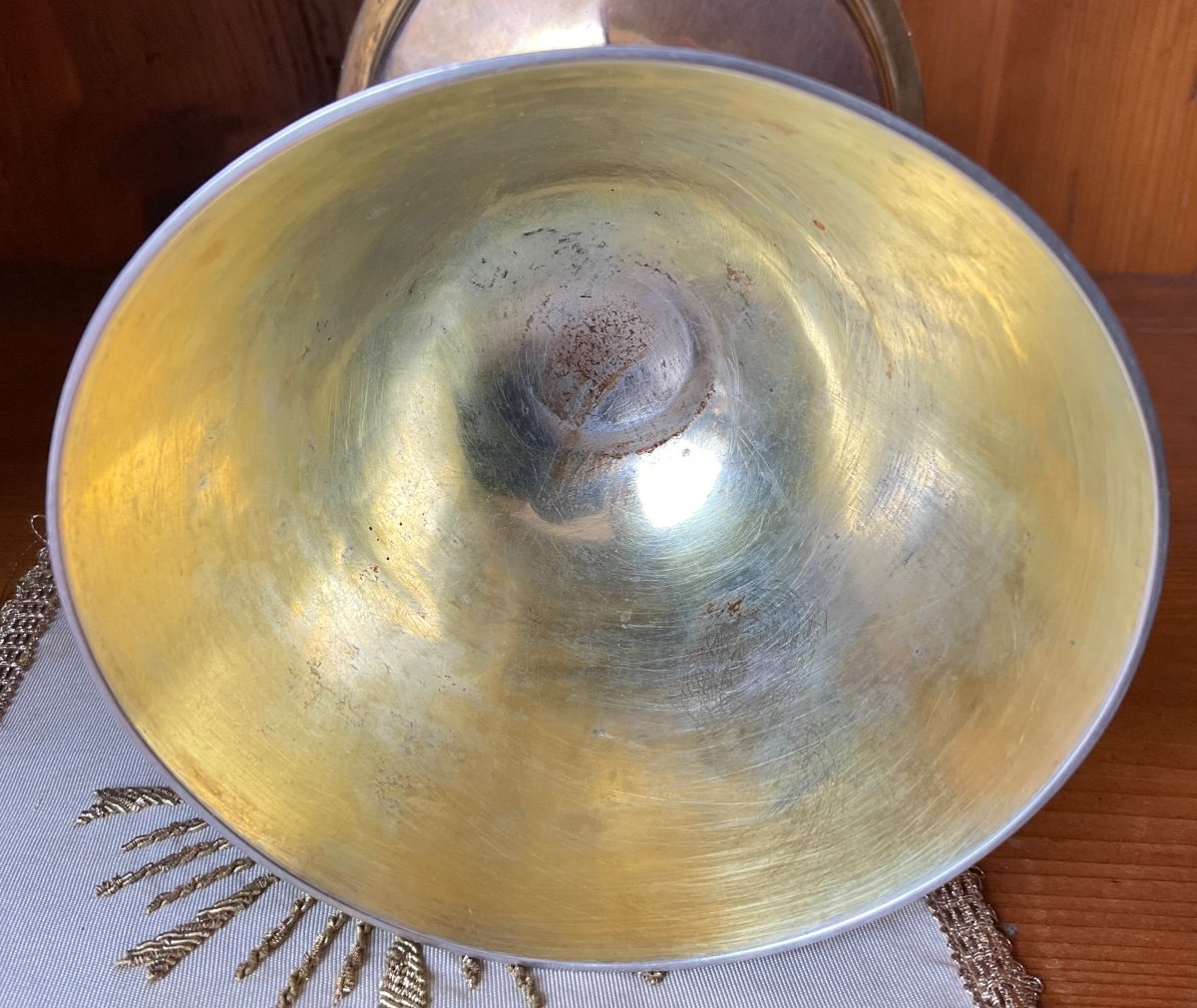 Gilded Copper Chalice (mercury) Gothic Period Early 15th Century -photo-4
