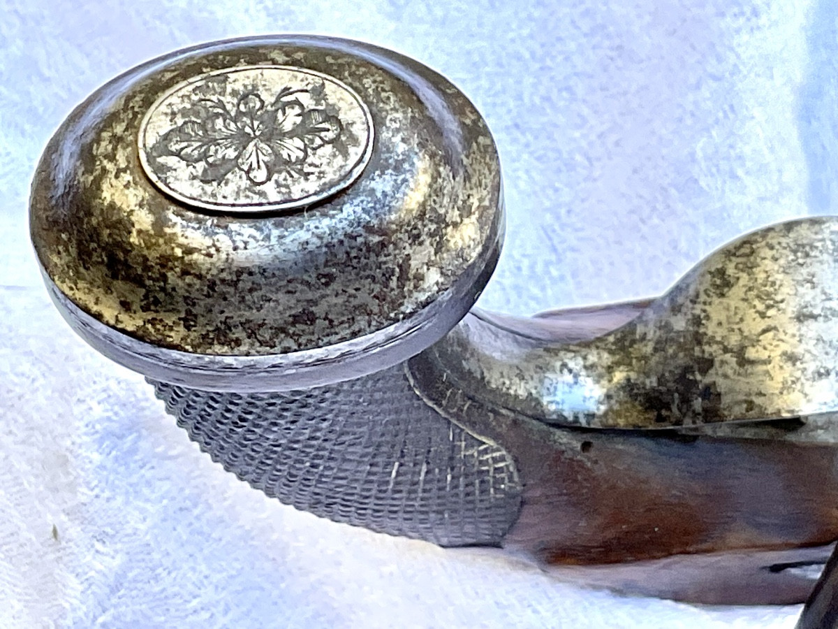 An Officer's Flintlock Travel Pistol "le Page à Paris" From The Empire Period -photo-1