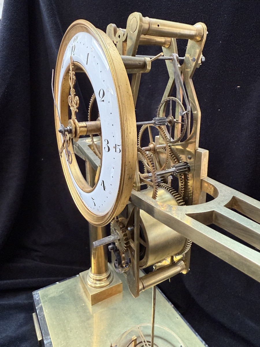 Rare Clock With Special Escapement, Circa 1800 Period: Directoire-empire-photo-3