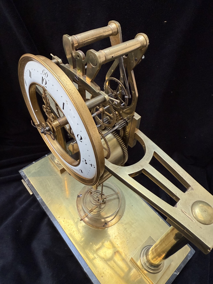 Rare Clock With Special Escapement, Circa 1800 Period: Directoire-empire-photo-6
