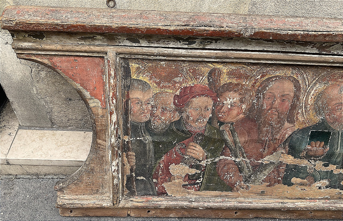 Predella, Oil On Wood Representing The Last Supper, Jesus With The 12 Apostles, Early 16th Century -photo-4