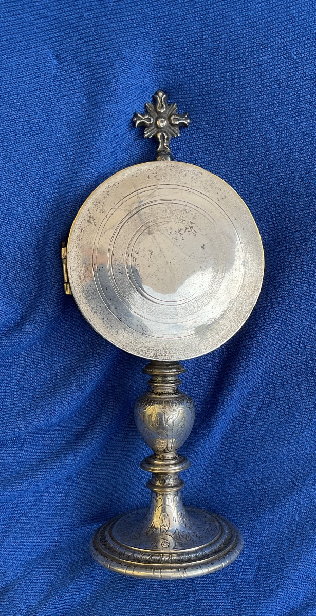 Custody - Monstrance In Silver-plated And Gilded Brass, Italy, 18th Century -photo-4