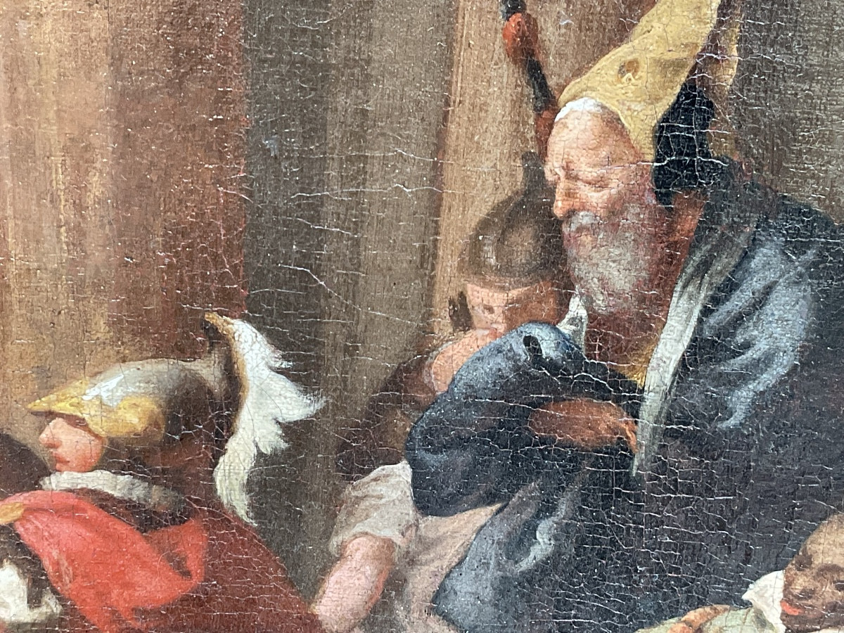 Peinture „ Le Banquet de Cléopâtre et Marc Antonius „ d’après Giovanni Battista Tiepolo, XVIIIe-photo-3
