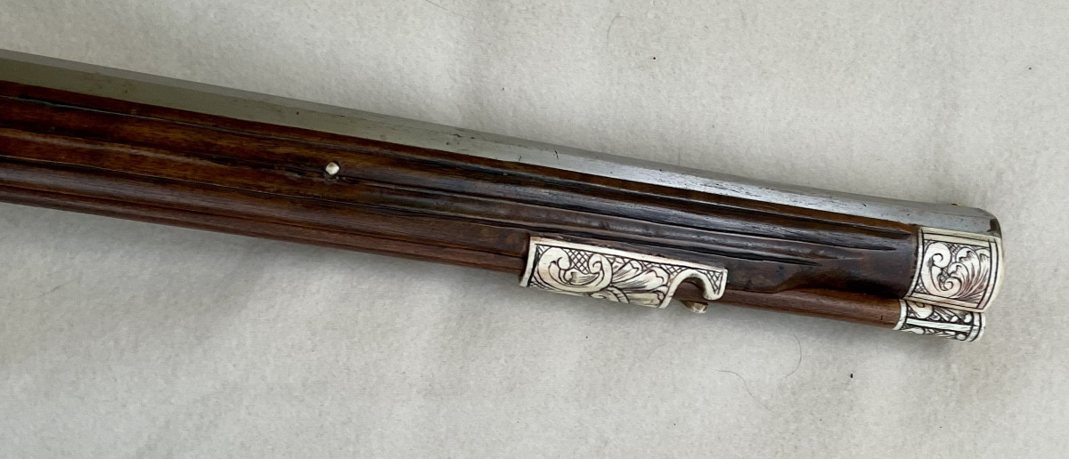 Arquebuse à Rouet ( Fusil de Chasse ): „Georg Draußmiller“ Munich, Fin XVIIe-photo-8