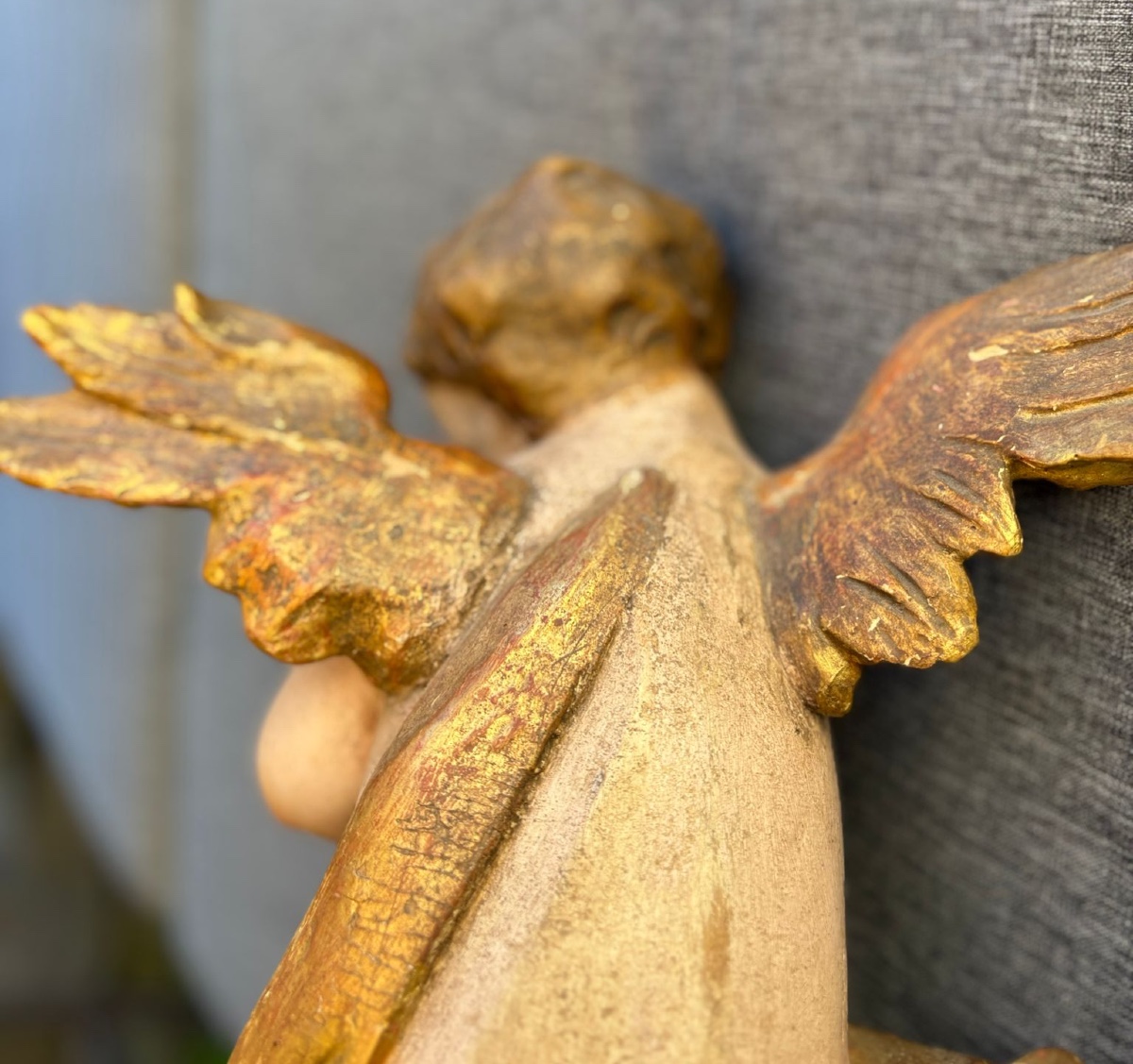 Paires des Anges Baroques, Bois Sculptés et Polychrome ,Allemagne de Sud ( Munich), XVIIIe-photo-1
