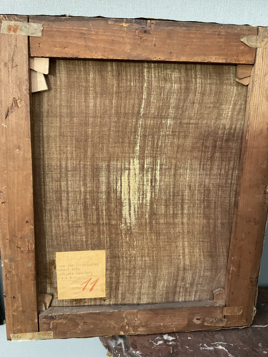 Painting: Monk In Prayer In A Cloister, Signed “h. Vianden”, Late 19th Century -photo-2