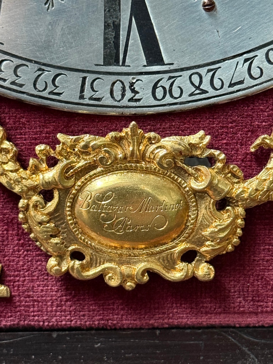 Pendule “Religieuse”,Bronze doré,Horloger: Baltazar Martinot-Paris,Époque Louis XIV-photo-1