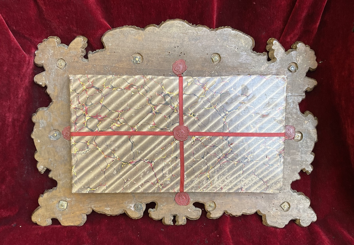 Large Repoussé Copper Reliquary Frame With Rocaille Decoration, Austria, 18th Century -photo-4