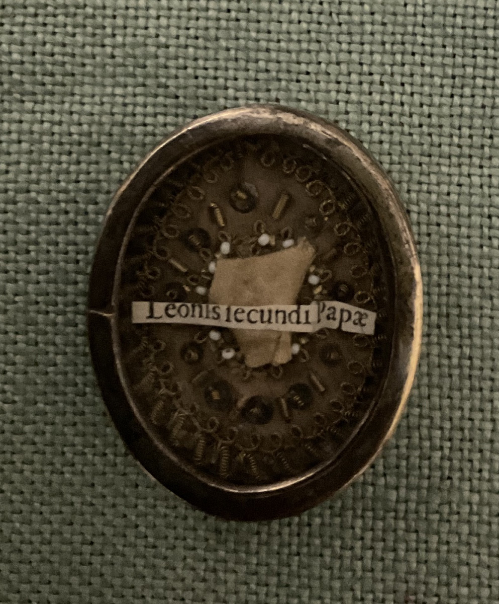 Monstrance- Reliquaire Du Pape Léon II, en Mètal argenté et doré, Autriche début XIXeme siècle -photo-6