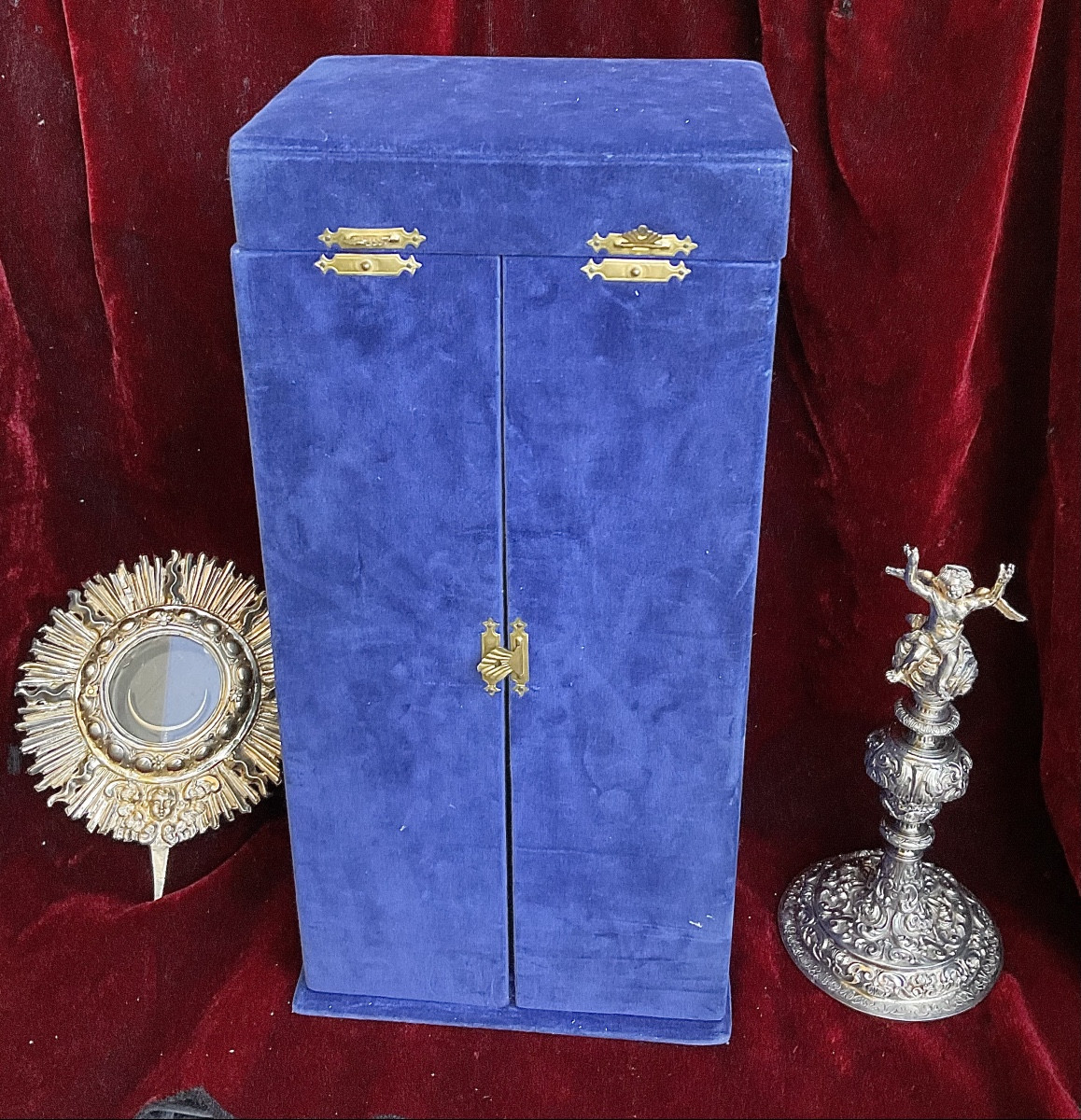 Ostensoir Baroque en Argent et Vermeil , Italie XVIIIème Siècle -photo-1