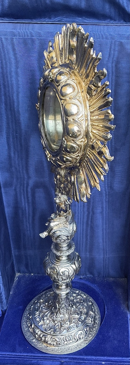 Ostensoir Baroque en Argent et Vermeil , Italie XVIIIème Siècle -photo-5